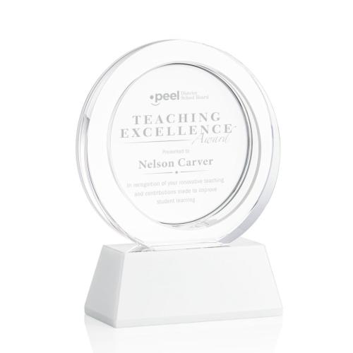 Corporate Awards - Templeton White on Base Circle Crystal Award