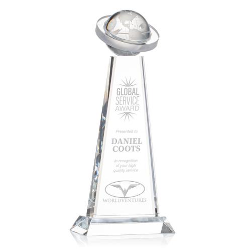 Corporate Awards - Virago Globe Spheres Crystal Award