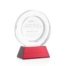 Templeton Red on Base Circle Crystal Award