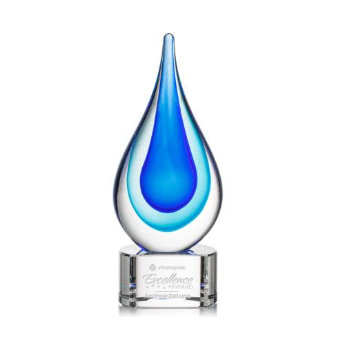 Corporate Awards - Glass Awards - Art Glass Awards - Marseille on Paragon Base - Clear