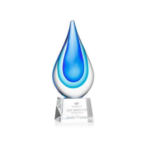 Corporate Awards - Glass Awards - Art Glass Awards - Marseille on Robson Base - Clear