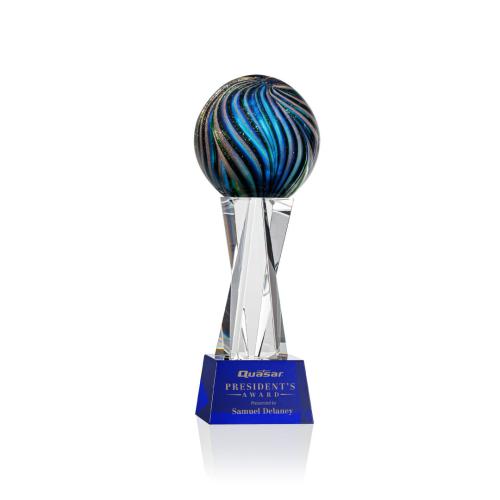 Corporate Awards - Glass Awards - Art Glass Awards - Malton Spheres on Grafton Base Glass Award