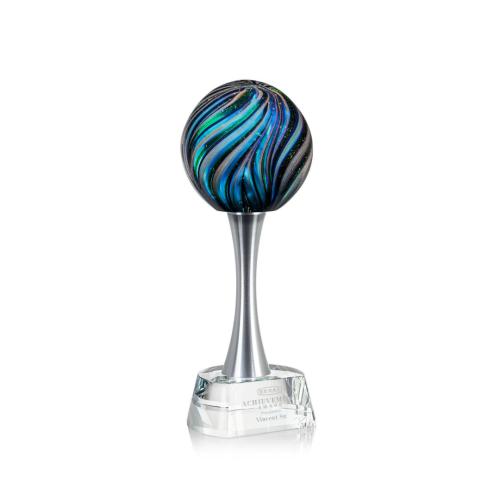Corporate Awards - Glass Awards - Art Glass Awards - Malton Spheres on Willshire Base Glass Award