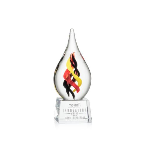 Corporate Awards - Glass Awards - Art Glass Awards - Nottingham on Robson Base - Clear