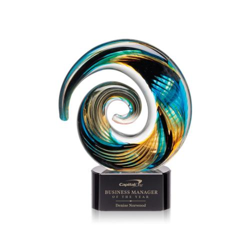 Corporate Awards - Modern Awards - Nazare Black on Paragon Circle Glass Award