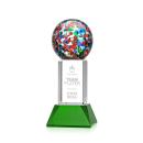 Fantasia Green on Stowe Base Spheres Glass Award