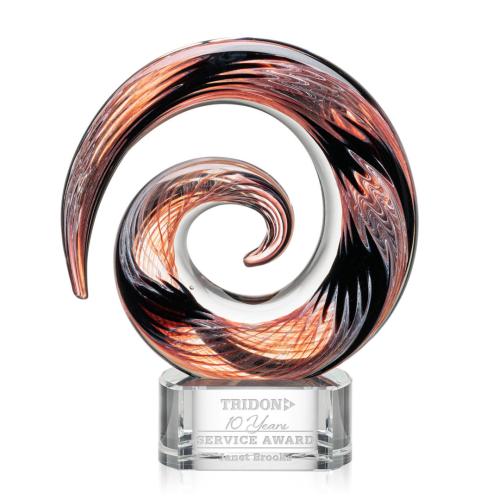 Corporate Awards - Glass Awards - Art Glass Awards - Brighton Clear on Paragon Circle Glass Award