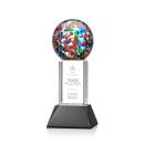 Fantasia Black on Stowe Base Spheres Glass Award