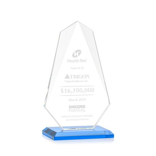 Corporate Awards - Jemma Sky Blue Abstract / Misc Crystal Award
