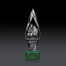Manilow Green on Paragon Base (3D) Diamond Crystal Award