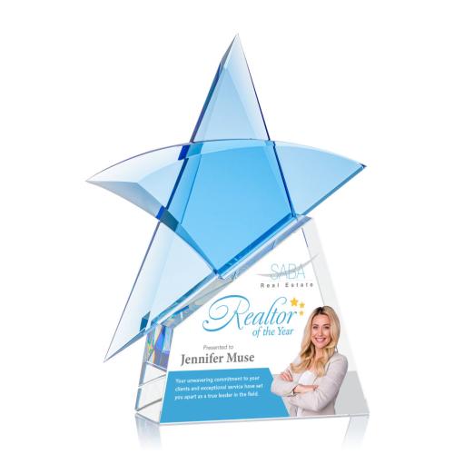Corporate Awards - Benita Full Color Clear Star Crystal Award