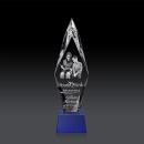 Manilow Blue on Robson Base (3D) Diamond Crystal Award