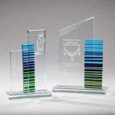 Employee Gifts - Strata Artglass/Starfire      Rectangle Glass Award