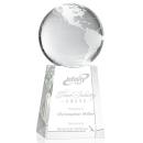 Globe Spheres on Tall Base Crystal Award