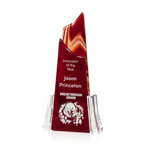 Corporate Awards - Glass Awards - Art Glass Awards - Dynasty Peak Glass Award