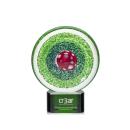 On Target Circle on Green Base Glass Award