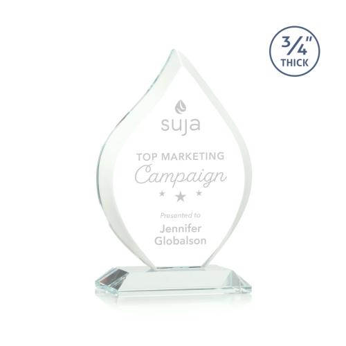 Corporate Awards - Worthington Jade Flame Glass Award