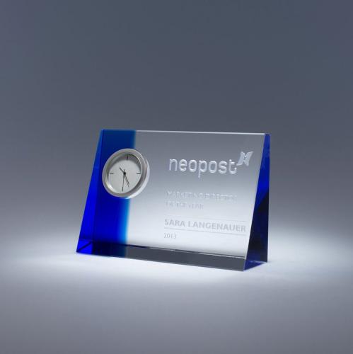 Corporate Awards - Crystal Awards - Colored Crystal - Variations Clock