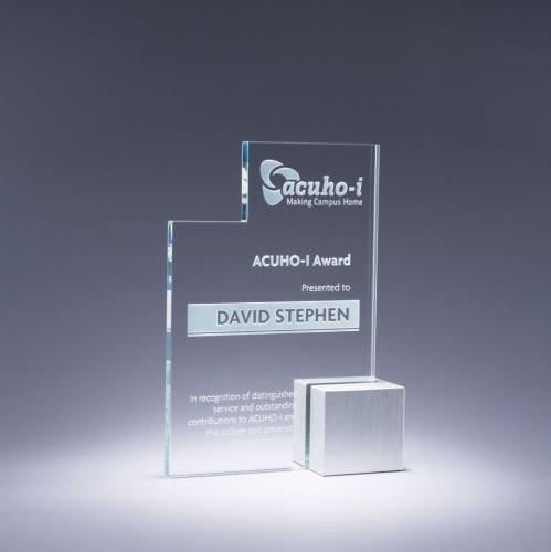 Corporate Awards - Crystal Awards - Colored Crystal - Quad