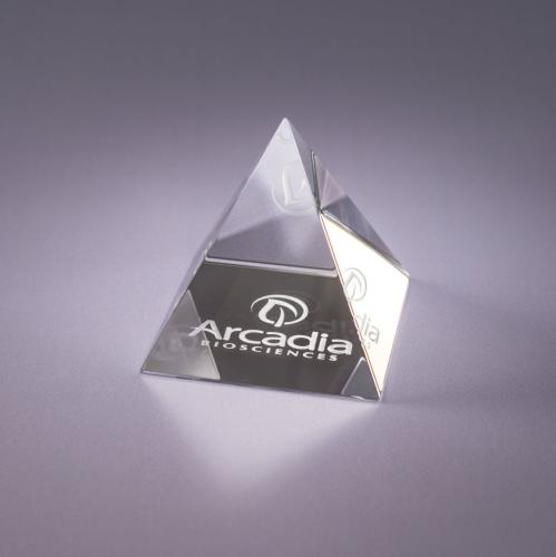 Corporate Awards - Crystal Awards - Pyramid paperweight