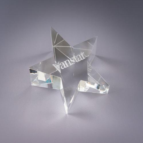 Corporate Awards - Crystal Awards - Optic Star Paperweight