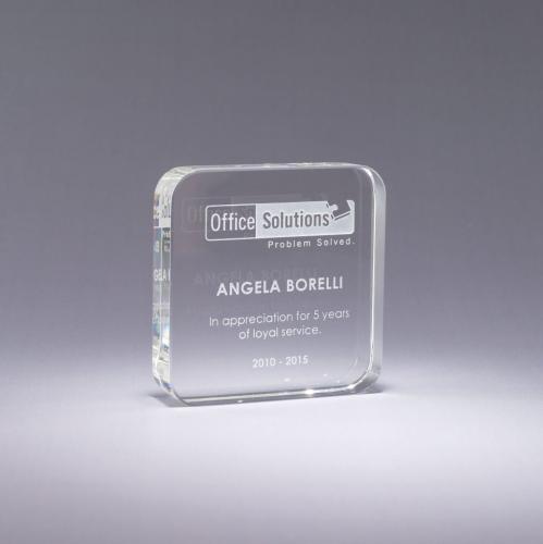 Corporate Awards - Crystal Awards - App Paperweight