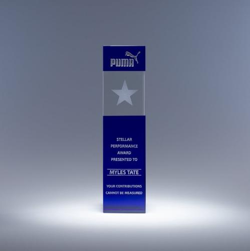 Corporate Awards - Crystal Awards - Colored Crystal - Star Tower
