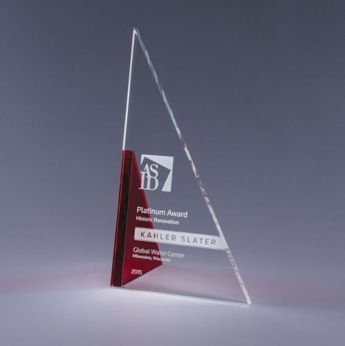 Corporate Awards - Glass Awards - Apex - Red