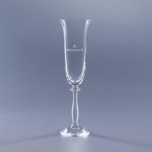Corporate Gifts, Recognition Gifts and Desk Accessories - Etched Barware - 7oz. Angela Flute