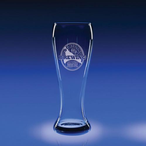 Corporate Gifts, Recognition Gifts and Desk Accessories - Etched Barware - 16oz. Lewisburg Lager