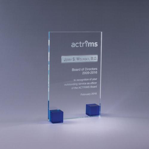 Corporate Awards - Glass Awards - Elements - Blue