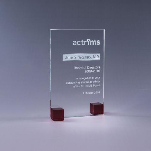 Corporate Awards - Glass Awards - Elements - Red