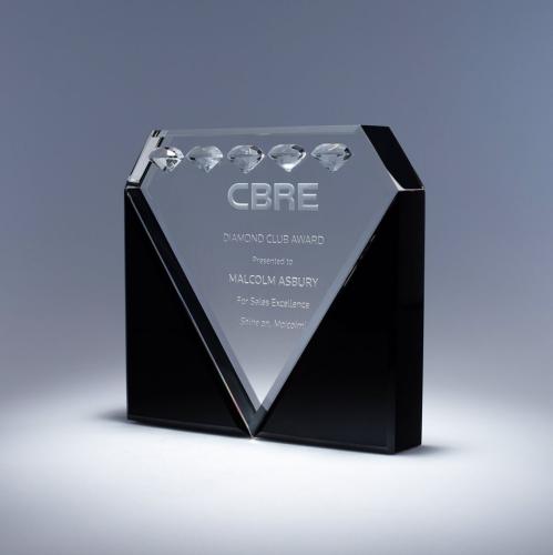 Corporate Awards - Crystal Awards - Colored Crystal - La Rocca