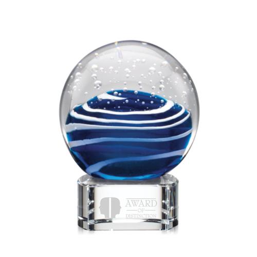 Corporate Awards - Glass Awards - Art Glass Awards - Tranquility Spheres on Paragon Glass Award