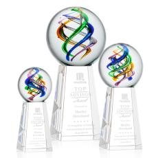 Employee Gifts - Galileo Spheres on Novita Base Glass Award