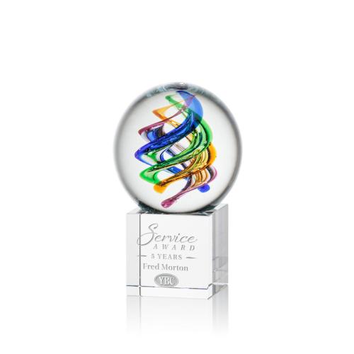Corporate Awards - Glass Awards - Art Glass Awards - Galileo Spheres on Granby Base Glass Award