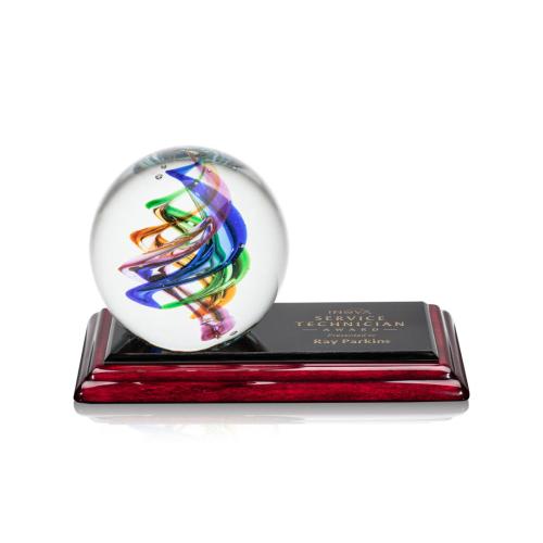 Corporate Awards - Glass Awards - Art Glass Awards - Galileo Spheres on Albion™ Base Glass Award
