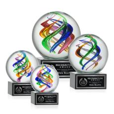 Employee Gifts - Galileo Clear on Hancock Base Spheres Glass Award