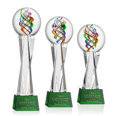 Employee Gifts - Galileo Green on Grafton Base Spheres Glass Award
