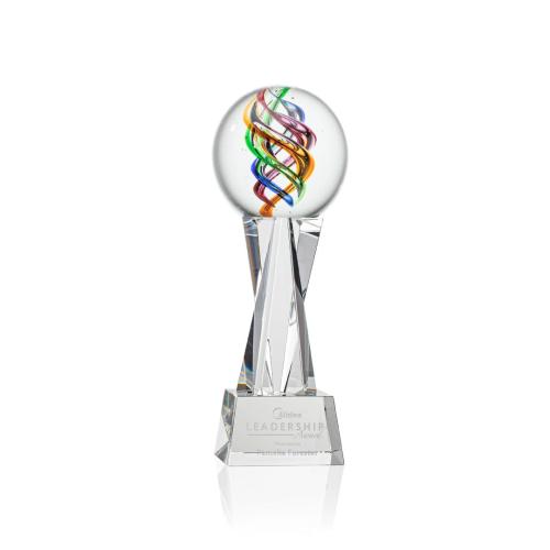 Corporate Awards - Newest Additions - Galileo Clear on Grafton Base Spheres Glass Award