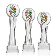 Employee Gifts - Galileo Clear on Grafton Base Spheres Glass Award