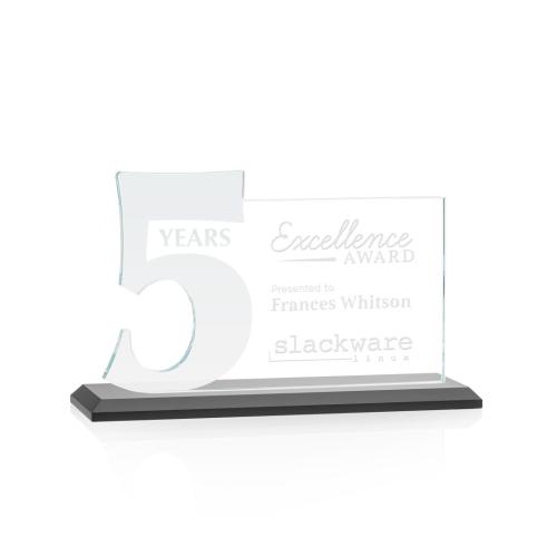 Corporate Awards - Hazelton Black Number Crystal Award