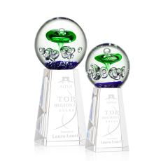 Employee Gifts - Aquarius Spheres on Novita Base Glass Award