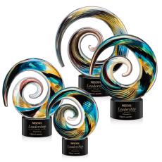 Employee Gifts - Nazare Black on Marvel Circle Glass Award