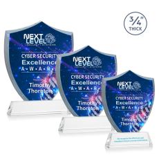 Employee Gifts - Scudo Sheild Full Color Clear on Newhaven Abstract / Misc Crystal Award