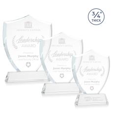 Employee Gifts - Scudo Shield Clear on Newhaven Abstract / Misc Crystal Award