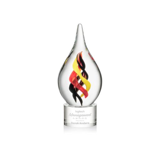 Corporate Awards - Glass Awards - Art Glass Awards - Nottingham on Marvel Base - Clear