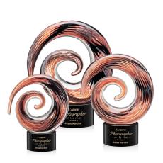 Employee Gifts - Brighton Black on Marvel Circle Glass Award