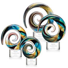 Employee Gifts - Nazare Clear on Marvel Circle Glass Award