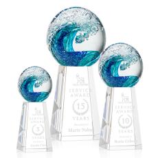 Employee Gifts - Surfside Spheres on Novita Base Glass Award